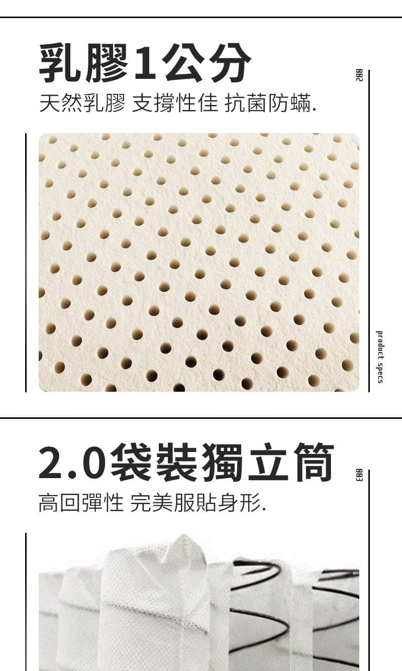 四季Q床乳膠獨立筒床墊 商品說明
