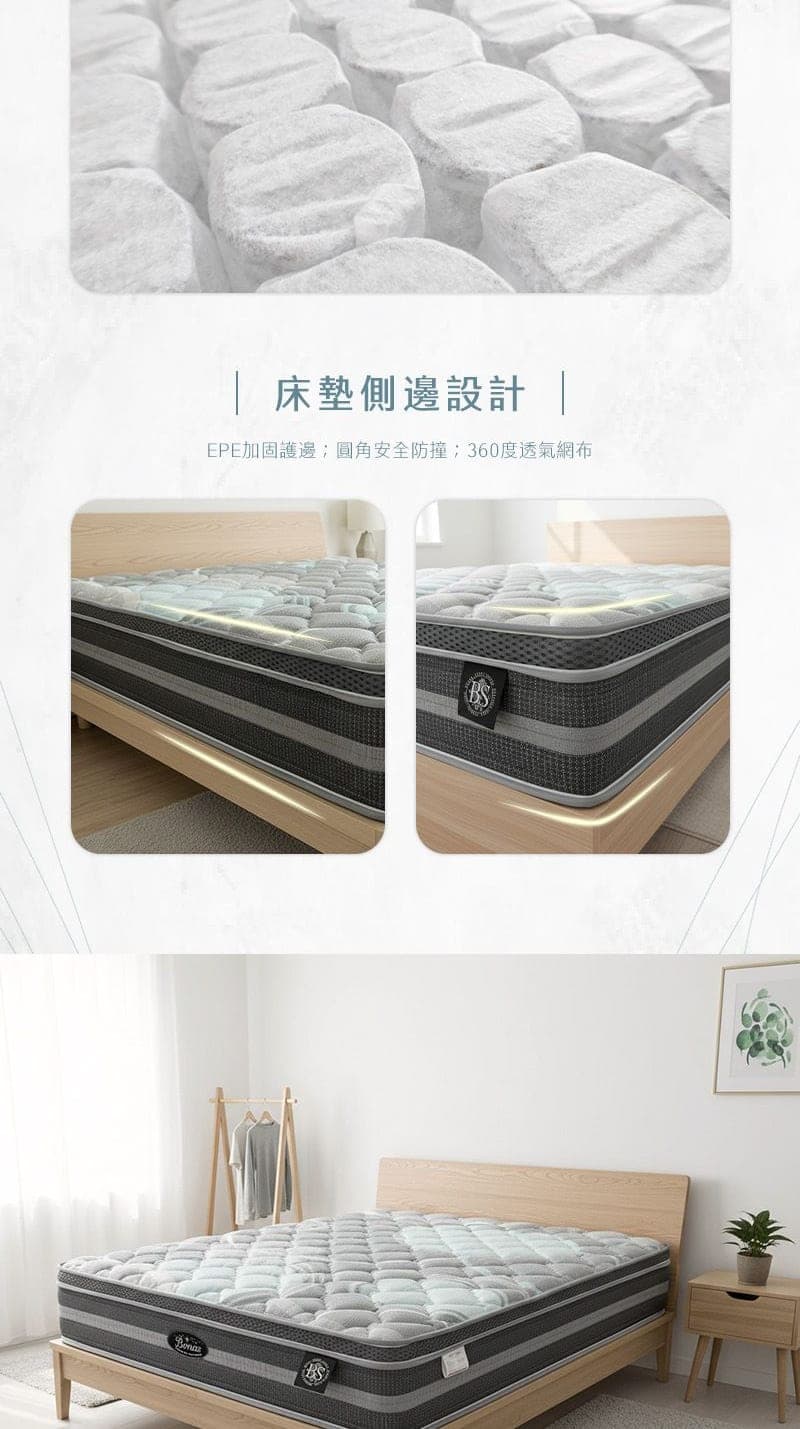 S307-羊毛石墨烯獨立筒床墊 商品說明